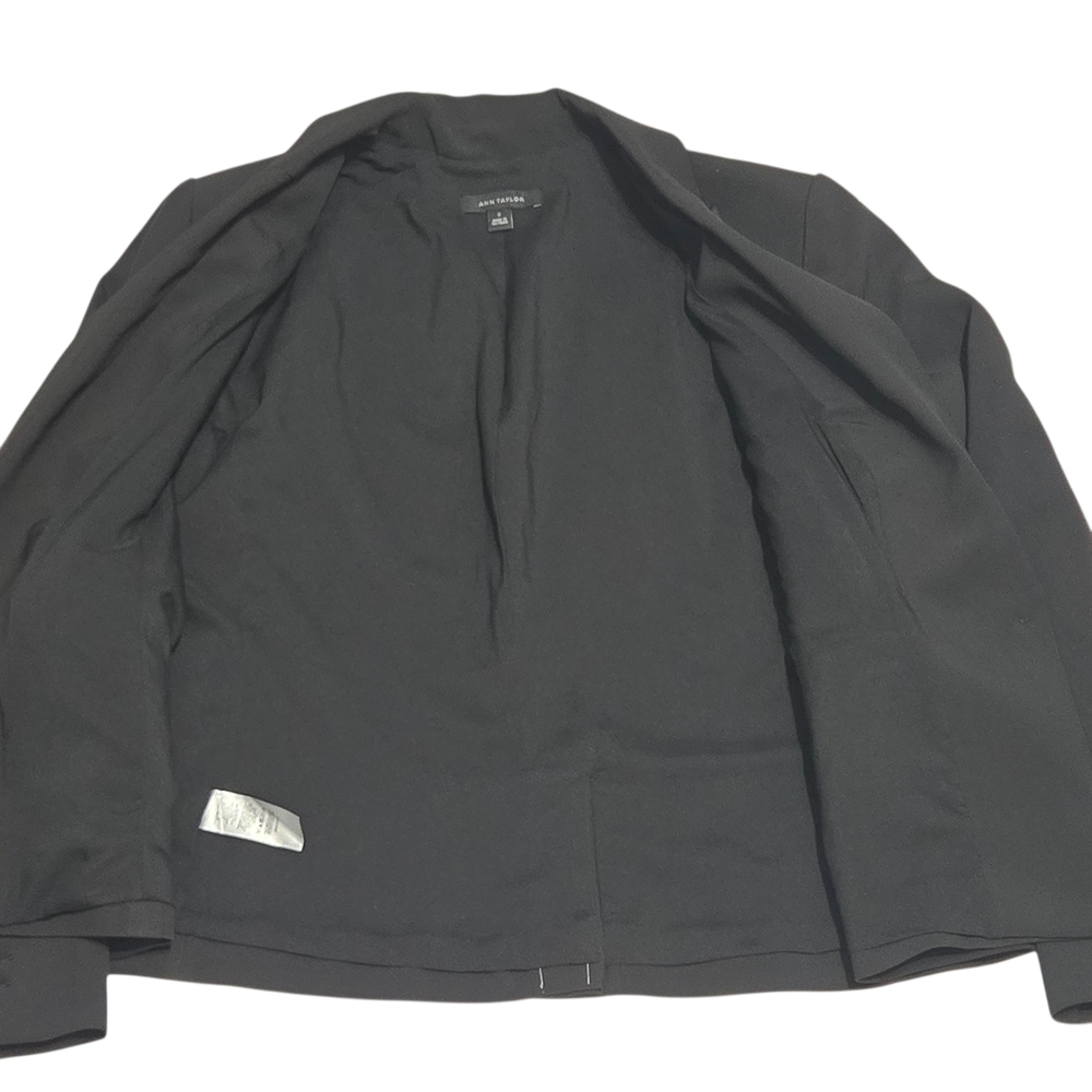 ANN TAYLOR Single Button Black Blazer Women US 8 - Picture 7 of 12